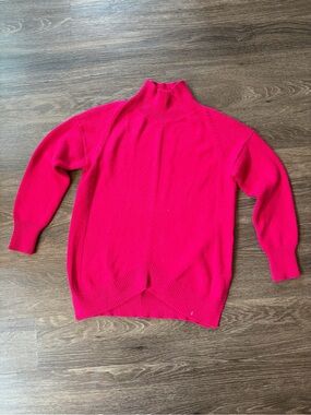 Maeve Anthropologie Pink Mock Neck Sweater XS Soft Knit Pullover Cozy Top